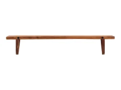 Prateleiras parede 2 pcs 110x20x18 cm madeira de acácia maciça PT121545^ Prateleira