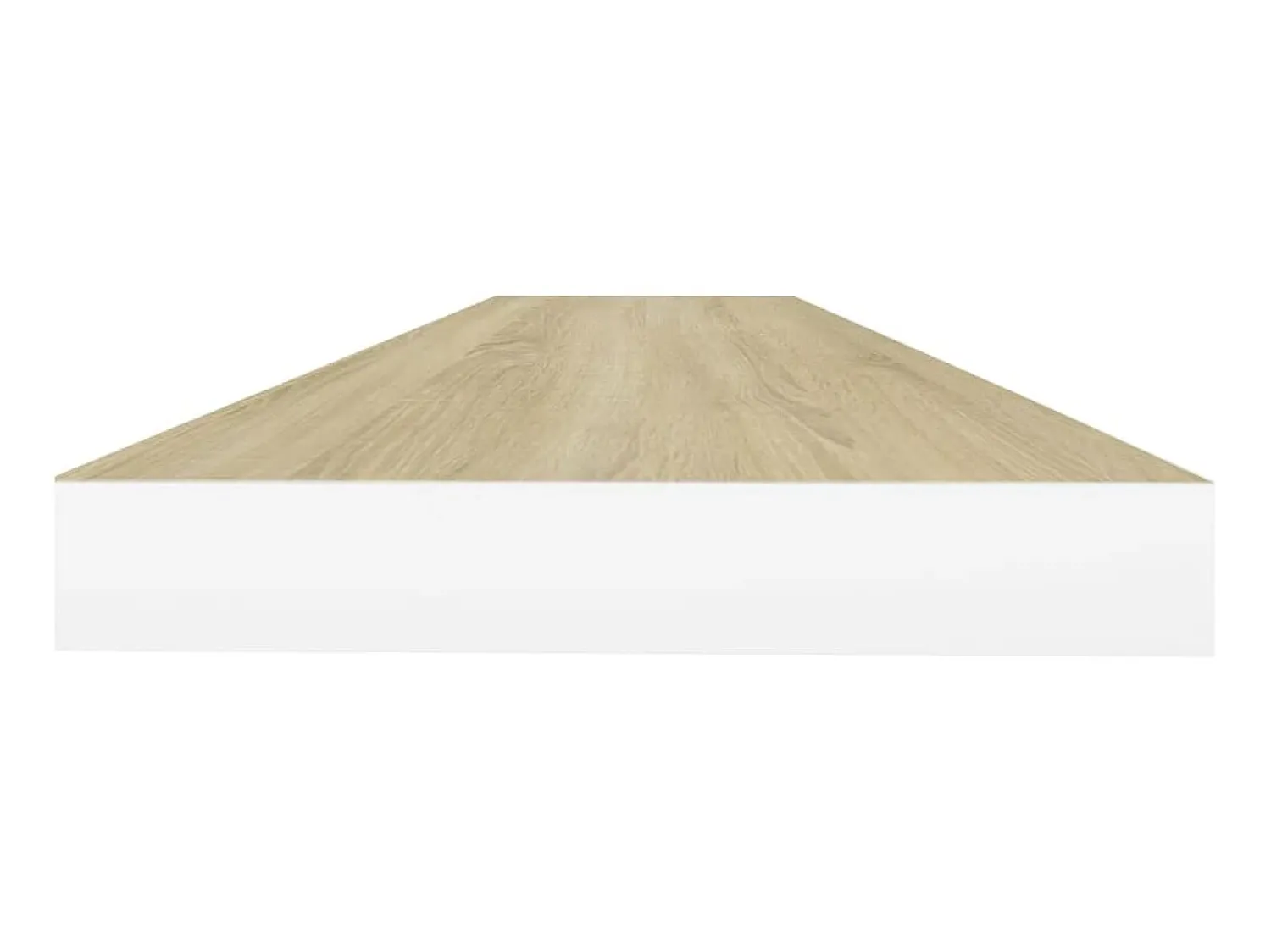 Outlet Prateleiras parede 2 pcs 120x23,5x3,8 cm MDF carvalho e branco PT490642 Castanho