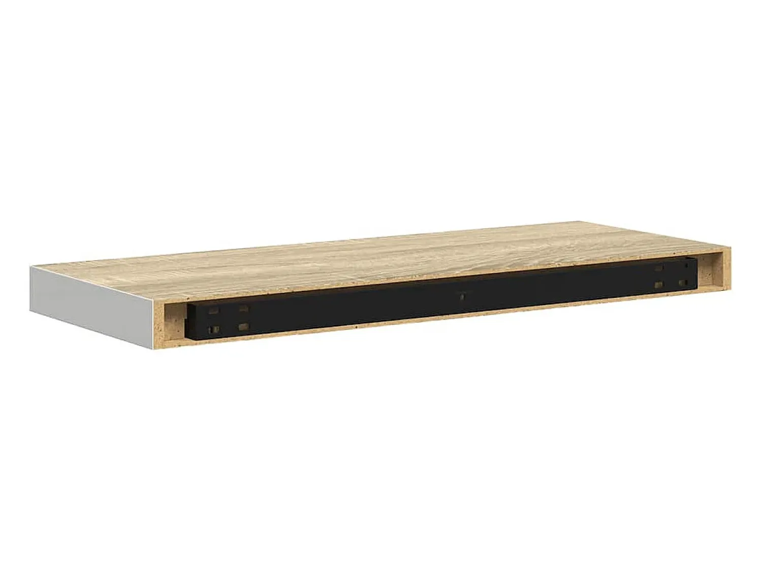 Prateleira|vidaxl Prateleiras parede 4 pcs 60x23,5x3,8 cm MDF carvalho e branco Castanho