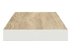 Prateleira|vidaxl Prateleiras parede 4 pcs 60x23,5x3,8 cm MDF carvalho e branco Castanho