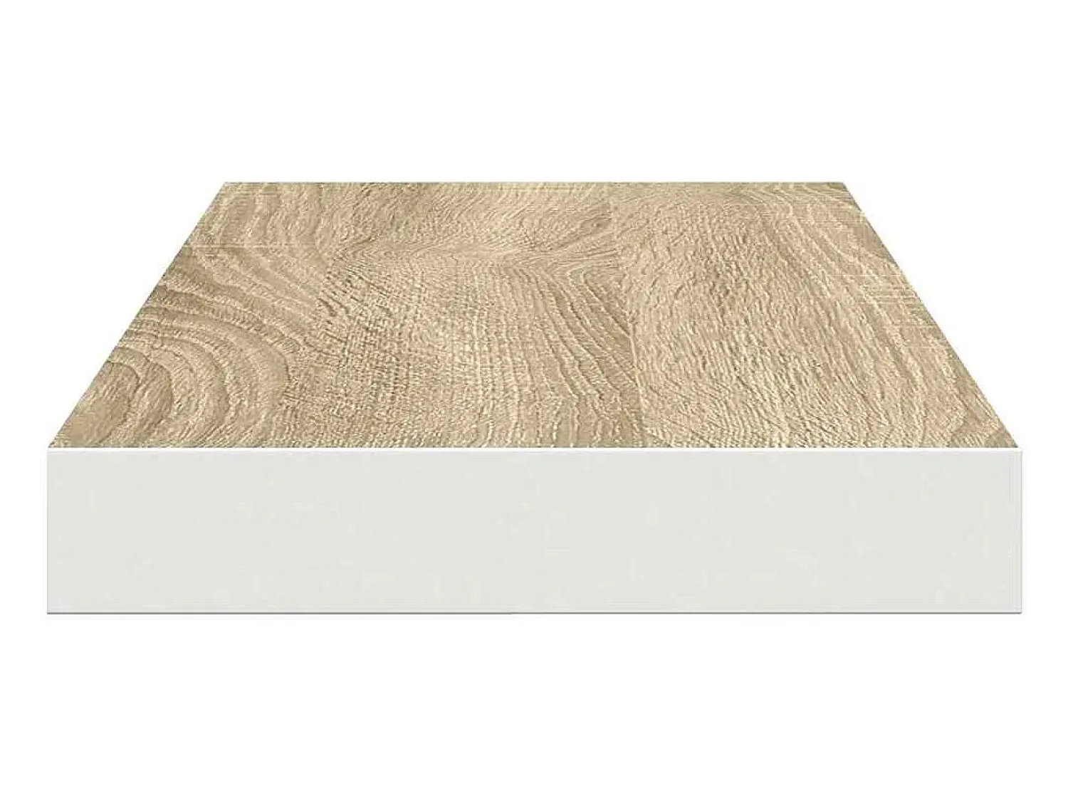 Prateleira|vidaxl Prateleiras parede 4 pcs 60x23,5x3,8 cm MDF carvalho e branco Castanho