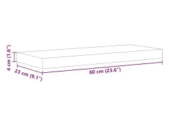 Prateleira|vidaxl Prateleiras parede 4 pcs 60x23,5x3,8 cm MDF carvalho e branco Castanho
