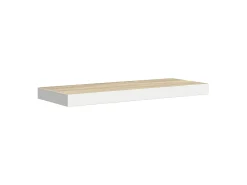 Prateleira|vidaxl Prateleiras parede 4 pcs 60x23,5x3,8 cm MDF carvalho e branco Castanho
