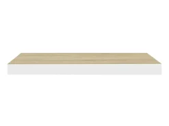 Prateleira* Prateleiras parede 4 pcs 60x23,5x3,8 cm MDF carvalho e branco PT207318 Castanho