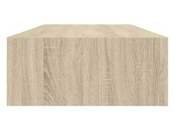 Prateleira*vidaxl Prateleiras parede c/ gavetas 2 pcs MDF 60x23,5x10 cm carvalho Castanho