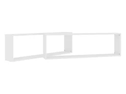 Prateleira|vidaxl Prateleiras parede forma cubo 2 pcs derivados de madeira Branco