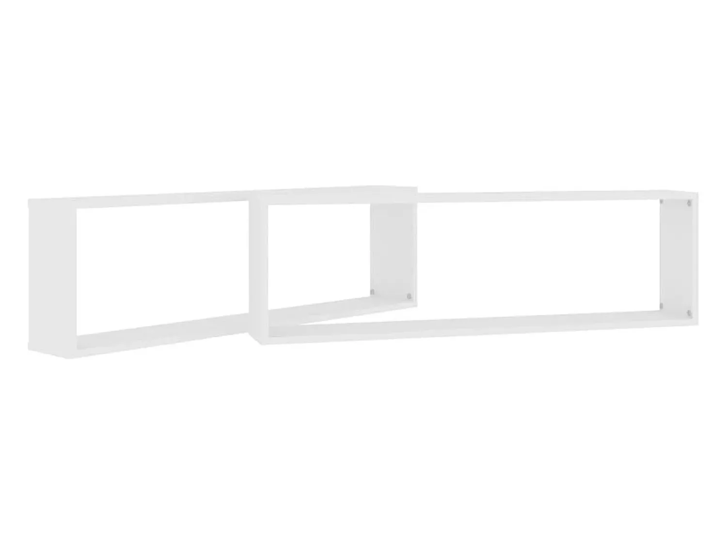 Prateleira|vidaxl Prateleiras parede forma cubo 2 pcs derivados de madeira Branco