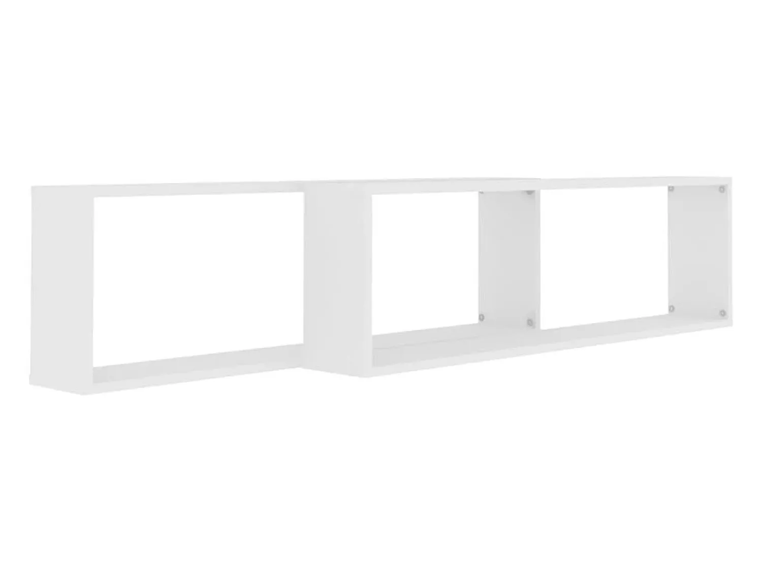 Prateleira|vidaxl Prateleiras parede forma cubo 2 pcs derivados de madeira Branco