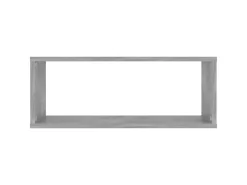 Prateleiras parede forma de cubo 4 pcs 60x15x23cm cinza cimento PT634634^ Prateleira