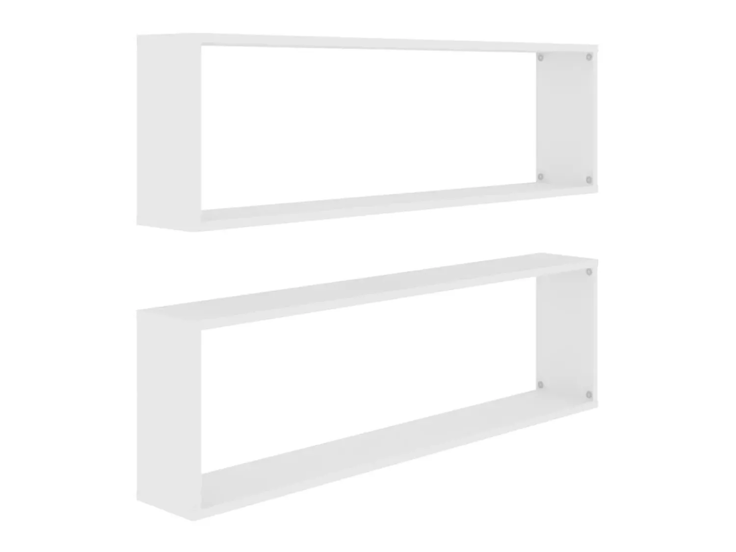 Prateleira* Prateleiras parede forma cubo 2 pcs derivados de madeira PT667505 Branco