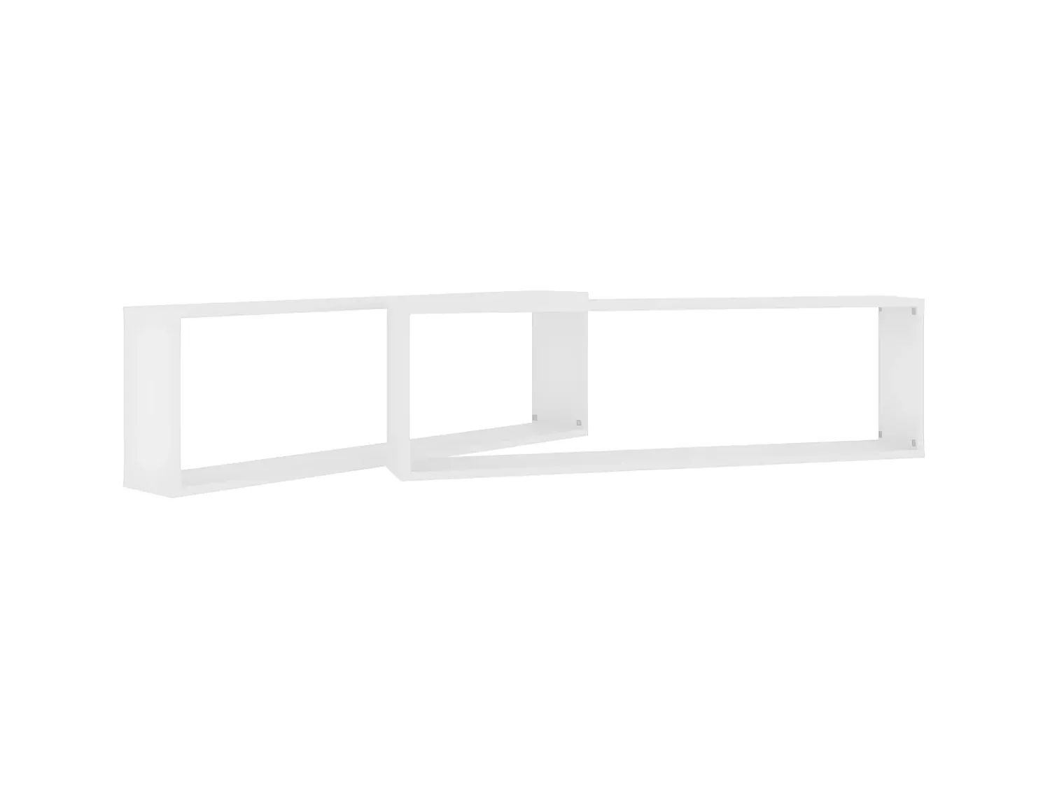 Prateleira* Prateleiras parede forma cubo 2 pcs derivados de madeira PT667505 Branco