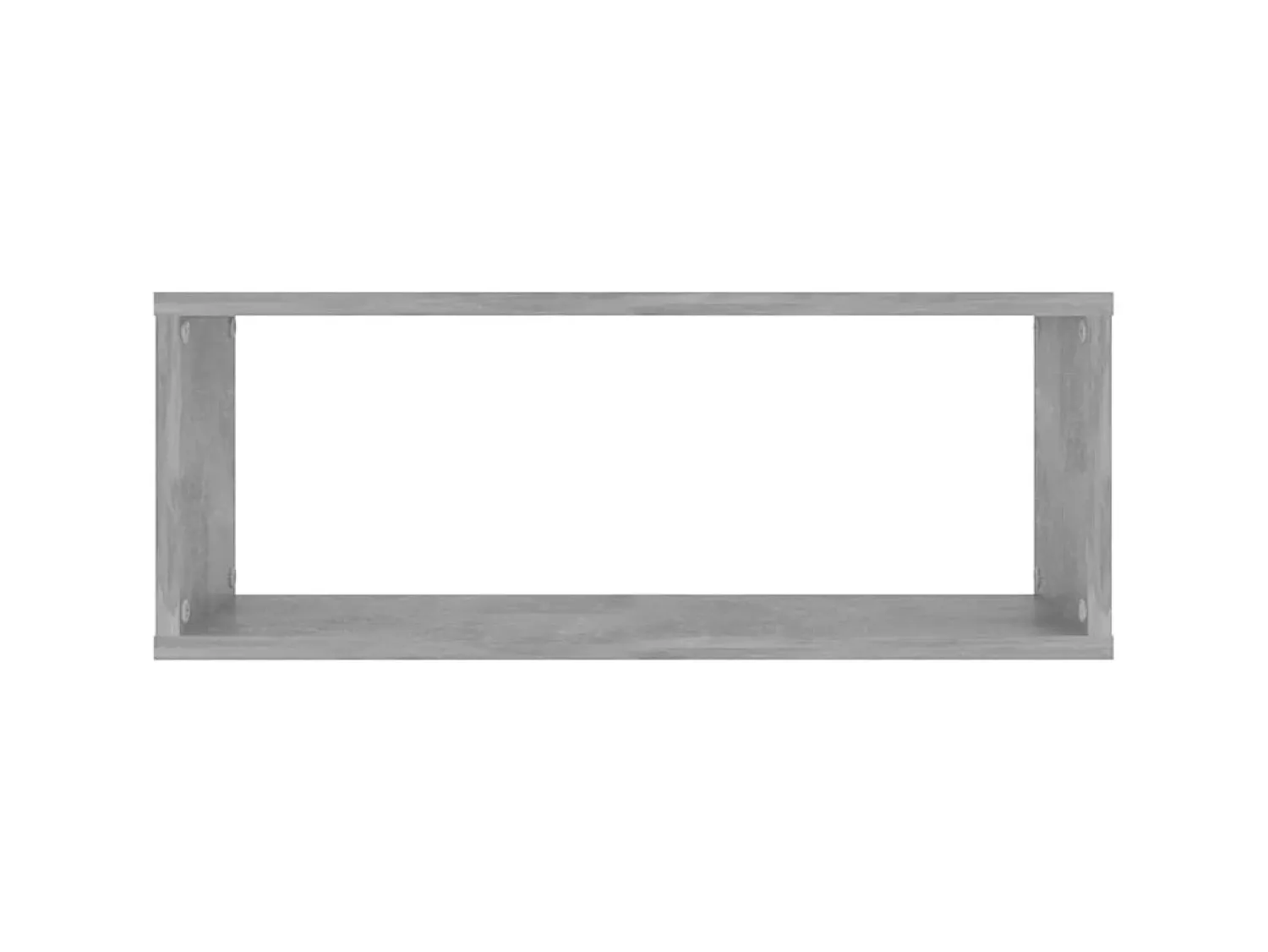 Clearance Prateleiras parede forma de cubo 2pcs 60x15x23 cm cinza cimento PT495036 Cinzento