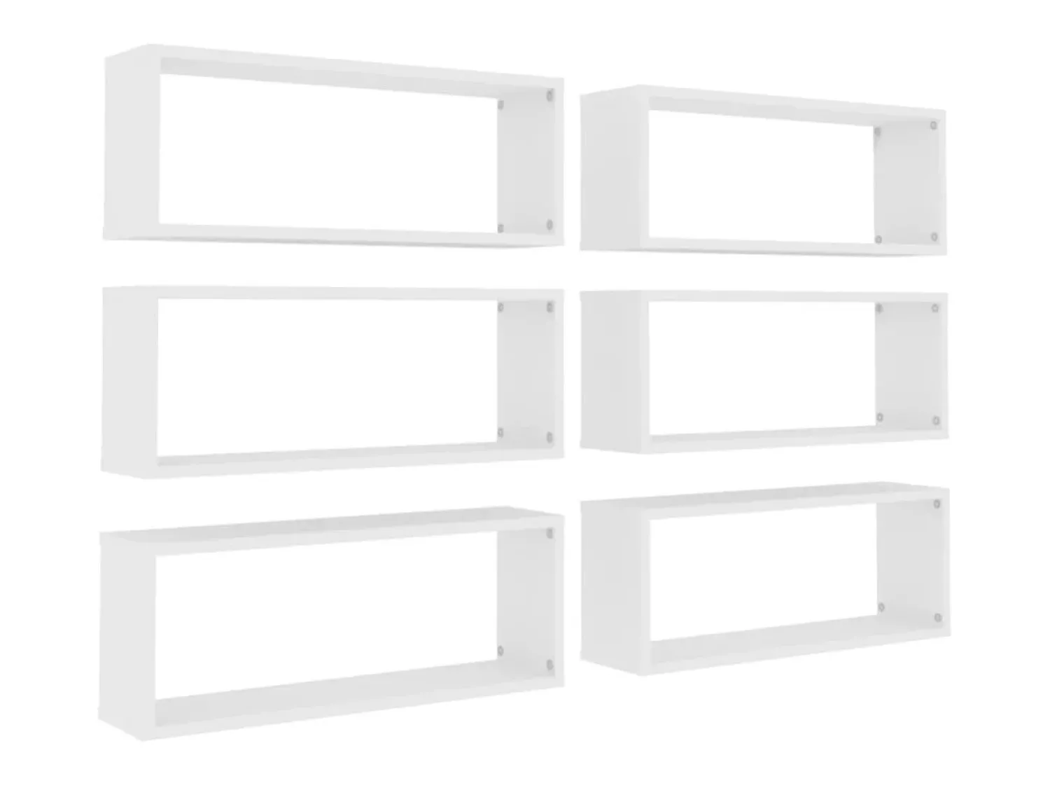 Prateleiras parede forma de cubo 6 pcs derivados madeira PT932800^ Prateleira