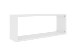 Best Prateleiras parede forma de cubo 4 pcs derivados madeira PT944112 Branco