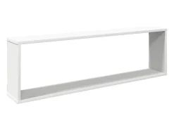Discount vidaxl Prateleiras parede forma cubo 4pcs deriv. madeira 100x15x30 cm Branco