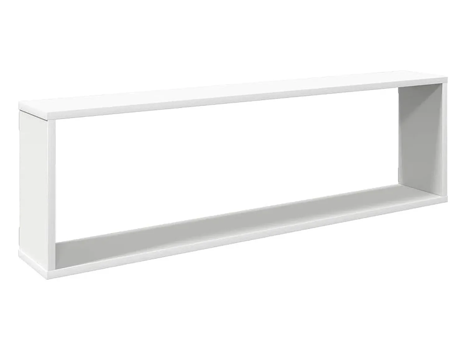 Discount vidaxl Prateleiras parede forma cubo 4pcs deriv. madeira 100x15x30 cm Branco