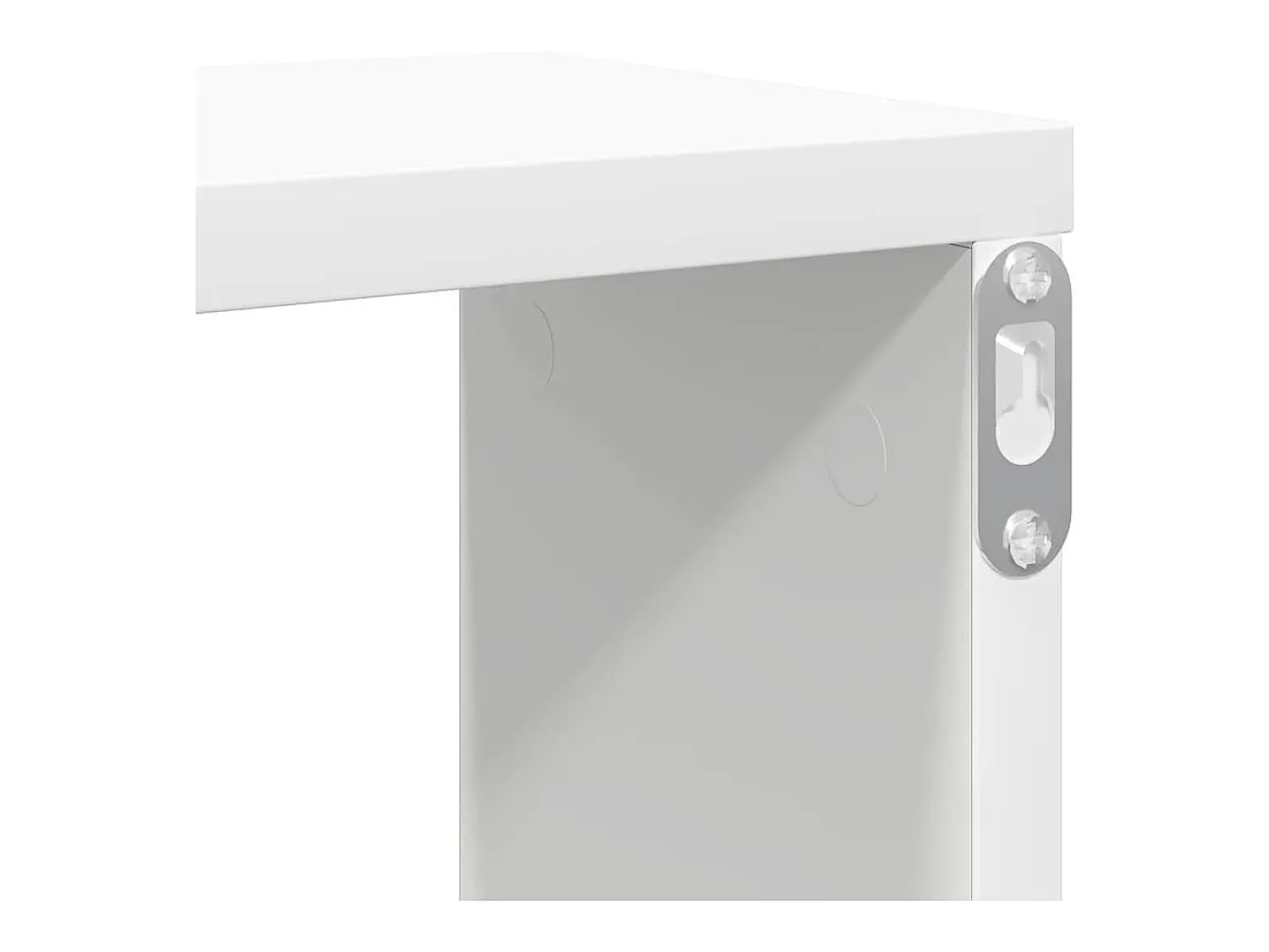Discount vidaxl Prateleiras parede forma cubo 4pcs deriv. madeira 100x15x30 cm Branco