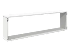 Discount vidaxl Prateleiras parede forma cubo 4pcs deriv. madeira 100x15x30 cm Branco