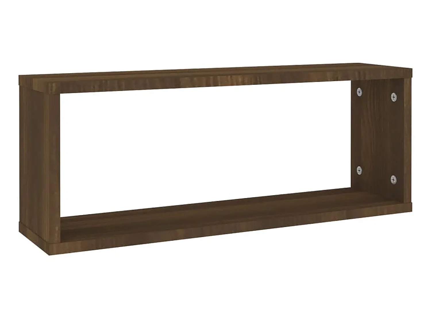 New Prateleiras parede 2pcs madeira processada 60x15x23 cm PT437791 Castanho