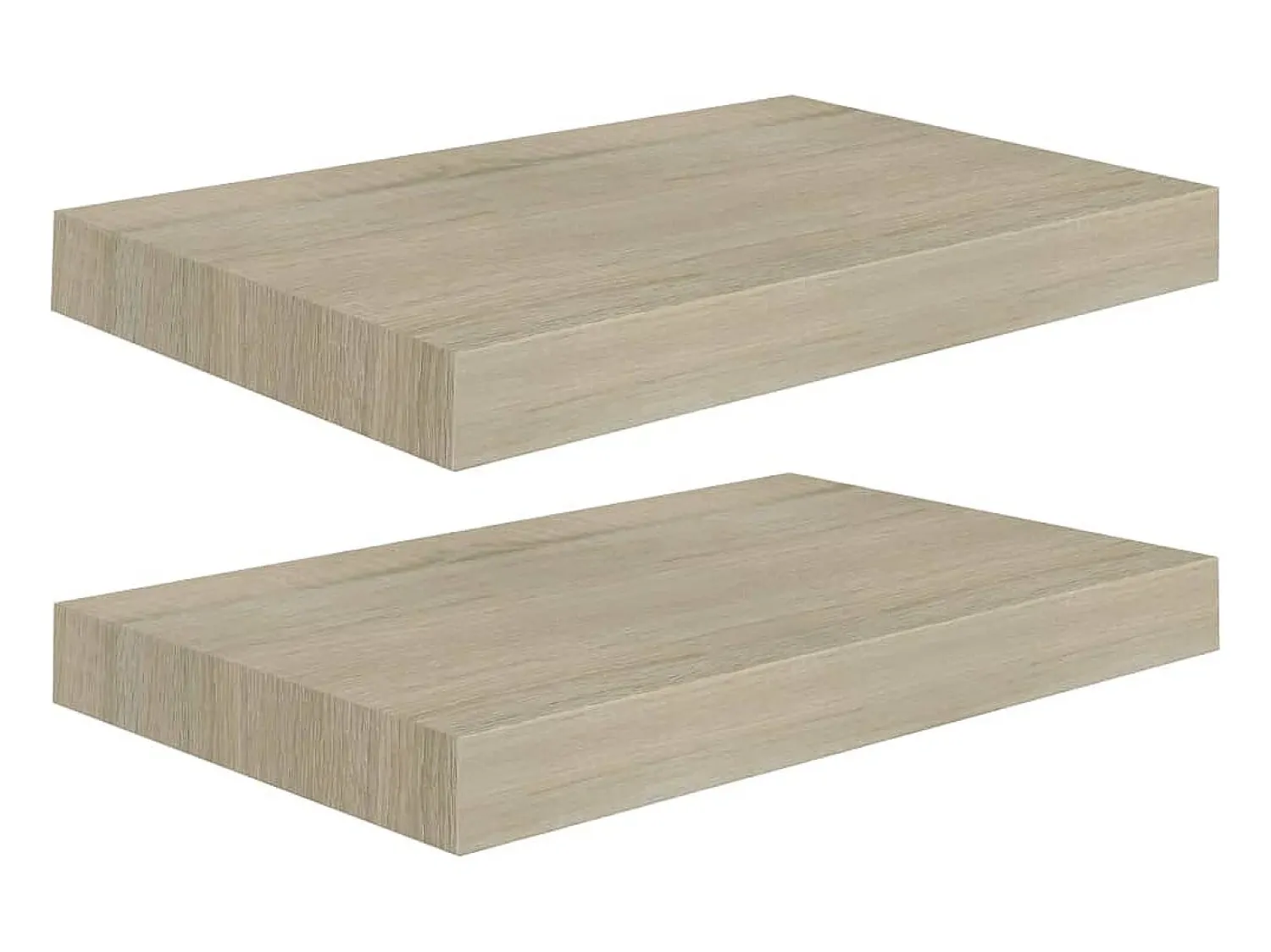 Prateleira* Prateleiras parede suspensas 2 pcs 40x23x3,8cm MDF cor carvalho PT498368 Castanho