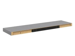 Best vidaxl Prateleiras parede suspensas 4 pcs 90x23,5x3,8cm MDF Cinzento