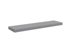 Best vidaxl Prateleiras parede suspensas 4 pcs 90x23,5x3,8cm MDF Cinzento