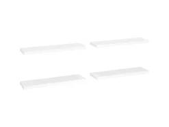 Prateleira* Prateleiras parede suspensas 4 pcs 90x23,5x3,8cm MDF PT603814 Branco