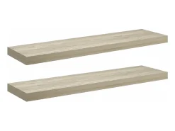 Prateleira*vidaxl Prateleiras parede suspensas 2 pcs 90x23,5x3,8cm MDF carvalho Castanho