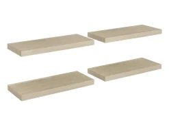 Discount Prateleiras parede suspensas 4 pcs 60x23,5x3,8 cm MDF carvalho PT320521 Castanho