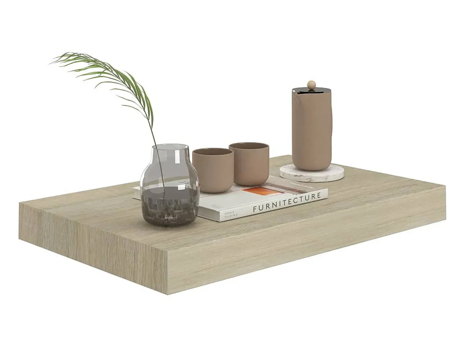 Prateleira| Prateleiras parede suspensas 4 pcs 40x23x3,8cm MDF cor carvalho PT180059 Castanho
