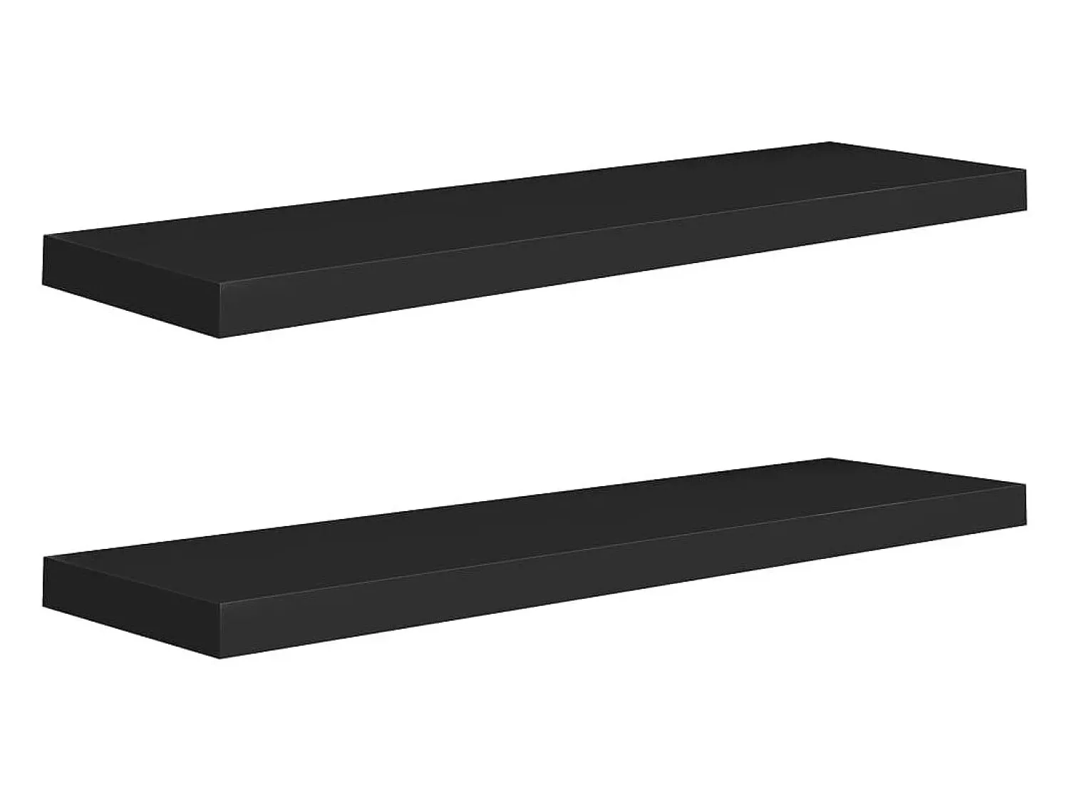 Prateleira* Prateleiras parede suspensas 2 pcs 90x23,5x3,8cm MDF PT830121 Preto