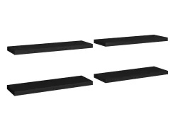 Prateleiras parede suspensas 4 pcs 80x23,5x3,8cm MDF PT435039^ Prateleira