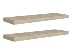 Prateleira| Prateleiras parede suspensas 2 pcs 80x23,5x3,8cm MDF carvalho PT842733 Castanho