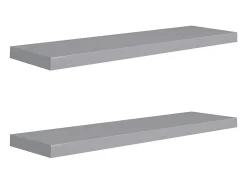 Best Prateleiras parede suspensas 2 pcs 90x23,5x3,8cm MDF PT280056 Cinzento