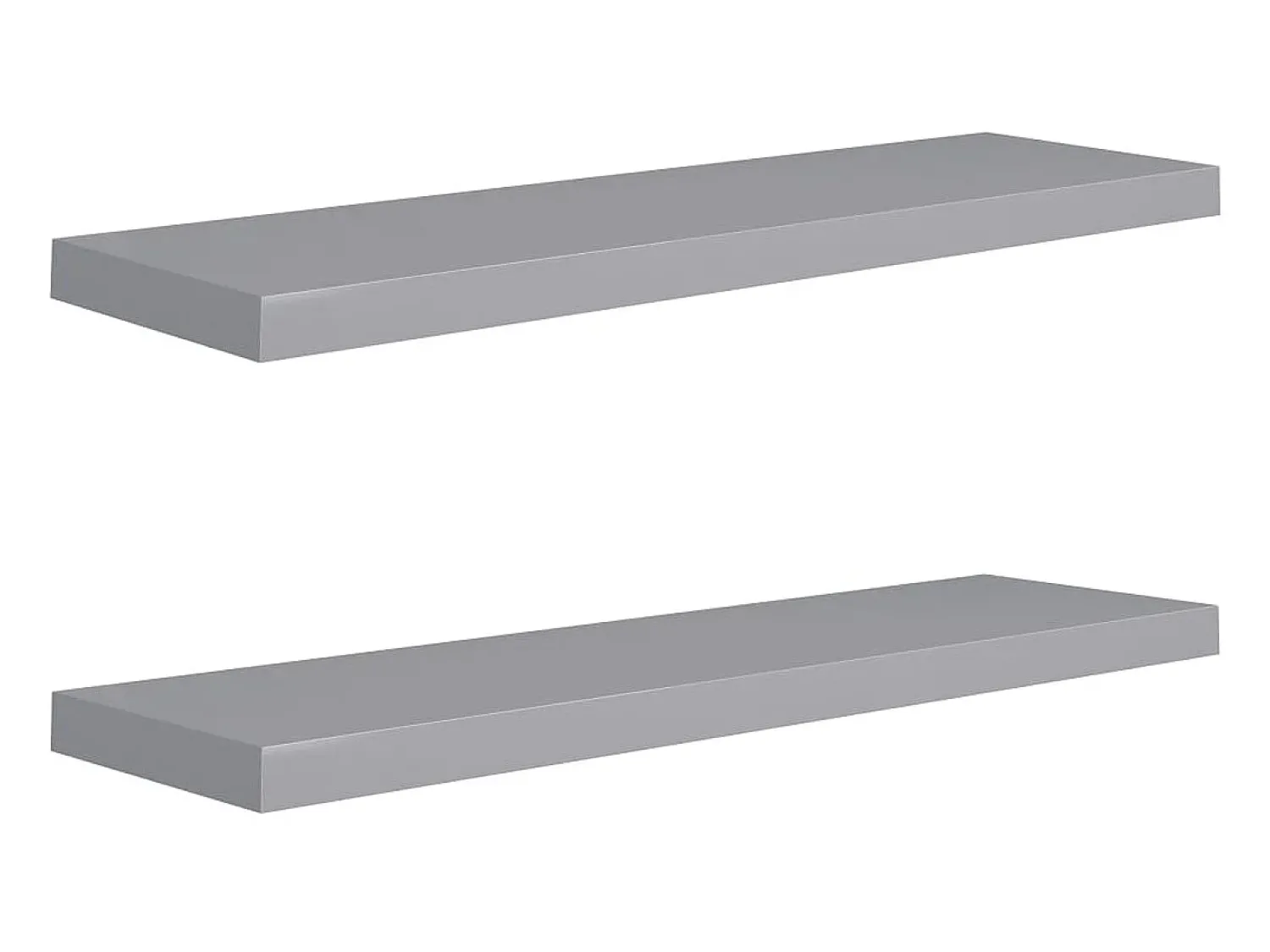Best Prateleiras parede suspensas 2 pcs 90x23,5x3,8cm MDF PT280056 Cinzento