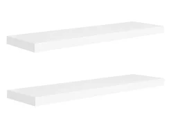 Prateleiras parede suspensas 2 pcs 90x23,5x3,8cm MDF PT354762^ Prateleira