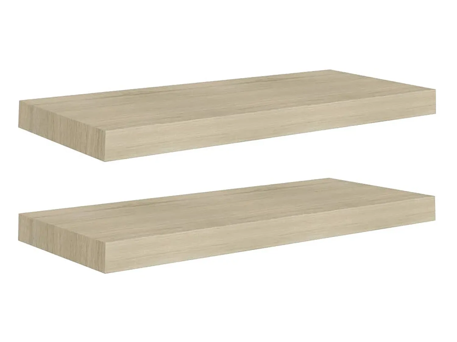 Prateleiras parede suspensas 2 pcs 60x23,5x3,8 cm MDF carvalho PT661961^ Prateleira