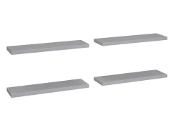 Prateleiras parede suspensas 4 pcs 90x23,5x3,8cm MDF PT525621^ Prateleira