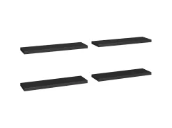 Prateleira| Prateleiras parede suspensas 4 pcs 90x23,5x3,8cm MDF PT837964 Preto