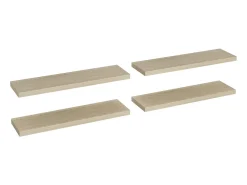 Prateleira| Prateleiras parede suspensas 4 pcs 90x23,5x3,8cm MDF carvalho PT911355 Castanho