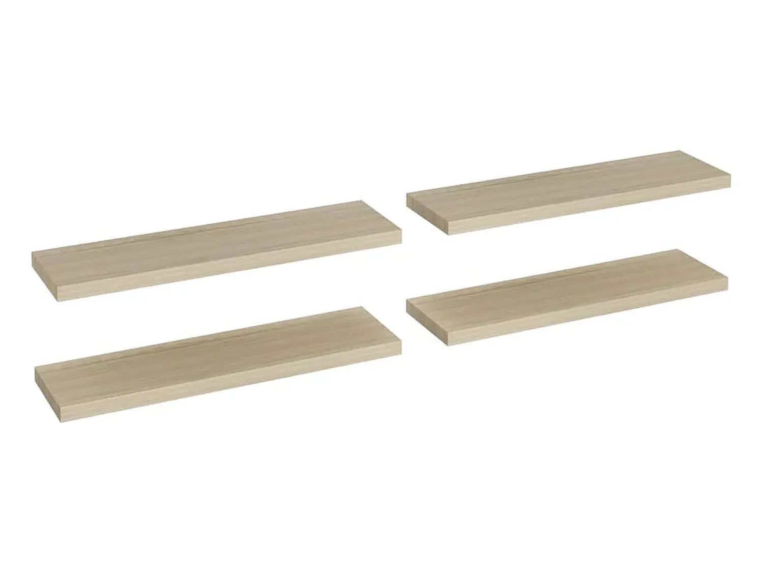 Prateleira| Prateleiras parede suspensas 4 pcs 90x23,5x3,8cm MDF carvalho PT911355 Castanho