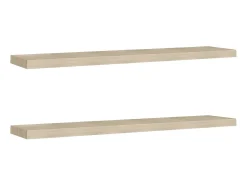 Prateleiras parede suspensas 2 pcs 120x23,5x3,8cm MDF carvalho PT836679^ Prateleira