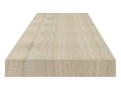Prateleiras parede suspensas 2 pcs 120x23,5x3,8cm MDF carvalho PT836679^ Prateleira