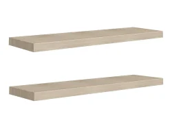 Prateleiras parede suspensas 2 pcs 90x23,5x3,8cm MDF carvalho PT148255^ Prateleira