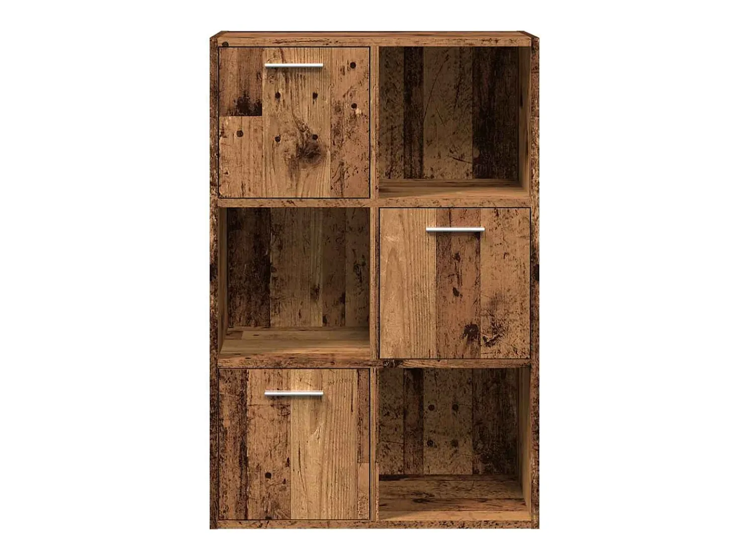 Biblioteca*vidaxl Prateleiras p/estante 60,5x30x90cm deriv. madeira madeira velha Castanho