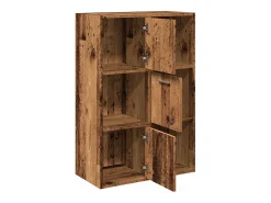 Biblioteca*vidaxl Prateleiras p/estante 60,5x30x90cm deriv. madeira madeira velha Castanho