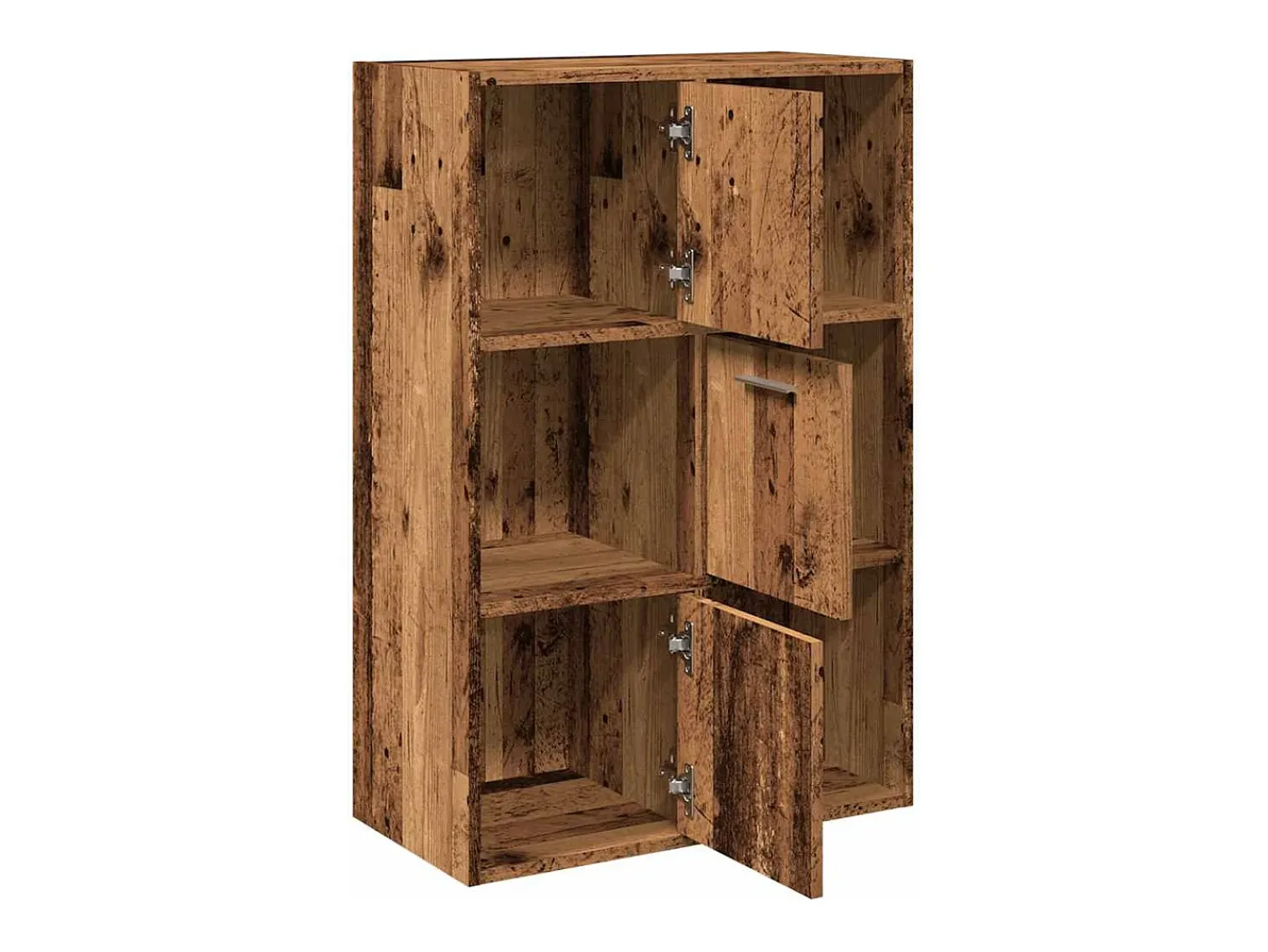 Biblioteca*vidaxl Prateleiras p/estante 60,5x30x90cm deriv. madeira madeira velha Castanho