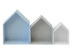 Prateleira* Prateleiras set de 3 MDF multicolor 37,5x29x12cm Multicor