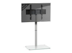 VCM Pés de suporte de TV Alani Vidro transparente A. 100 x L. 60 x P. 45 cm^ Móvel De Tv