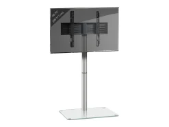 VCM Pés de suporte de TV Alani Vidro transparente A. 100 x L. 60 x P. 45 cm^ Móvel De Tv